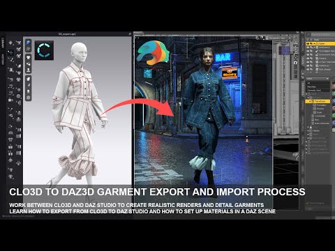CLO3D to Daz3D Import and Export Settings Clothing and Materials in Daz Studio Beginners Guide