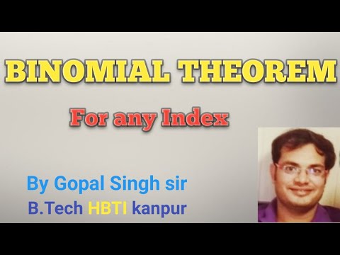 Binomial theorem for any Index