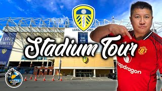 ⚽ Leeds United Stadium Tour - Elland Road Football Travel Guide ... in a Manchester United shirt.