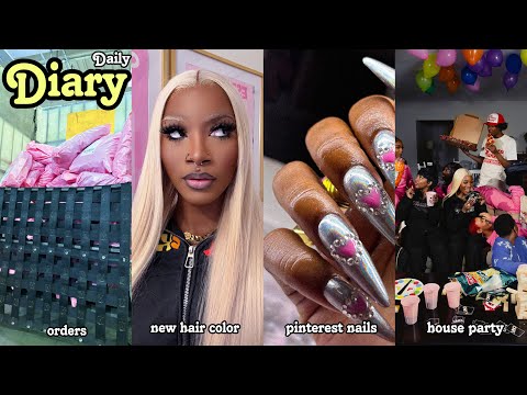 daily diary ♡ i lost my court case + throwing a house party + packaging 100 orders + blonde is back!