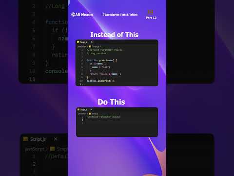 Default Parameter Values ( long vs short way ) JavaScript tips and tricks Part_12