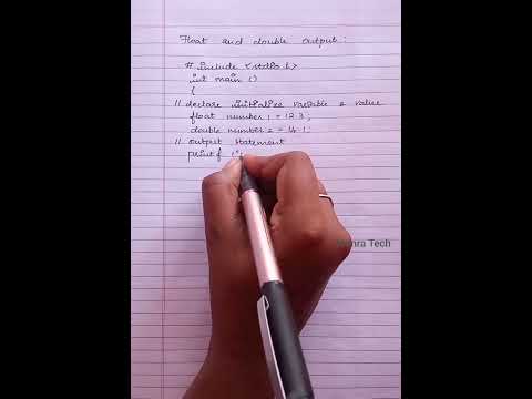 float and double output statement in c program/hand written / #learning #clanguage #education