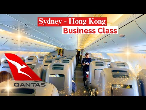 Ultimate Luxury: QANTAS A380 BUSINESS CLASS Fly Experience Sydney to Hong Kong