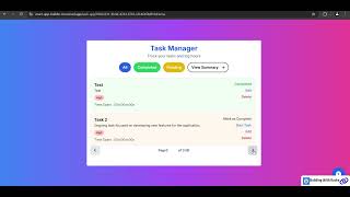 RUDRA - Task Manager - Project Demo - Desktop View