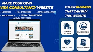 Make Website For Visa Consultantency Business I Gym I Property BUY And SELL I Health & Care