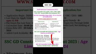 💯 SSC GD Notification vacancy💯#ssc #sscgd #sscvacancy2023 #sscnotifications #sscgd #ssccgl #sscexam