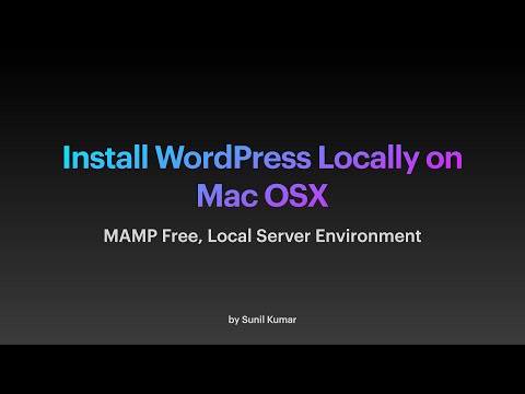 Install WordPress on Your Mac intel or M1 Using MAMP