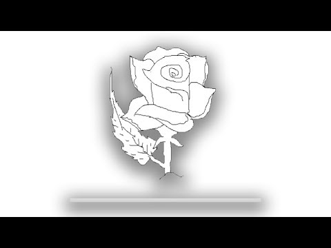 Draw Rose easily in MS paint.