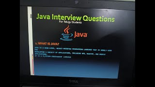 Java Interview Questions    తెలుగులో Class 6