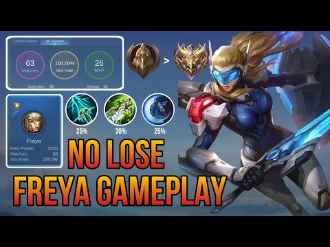 WARRIOR TO MYTHIC NO LOSE USING FREYA 18KILLS.THIS GAME IS INSANE ( Must watch!! ) - Mobile Legends