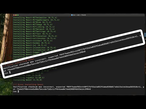 ✅ Fix "Error Installing Boost, Verification Checksum Was Incorrect" in React Native
