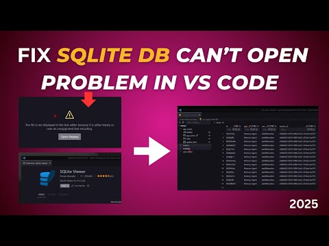 Open SQLite database in VS code | SQLite Viewer Vs Code extension 🔴 2025