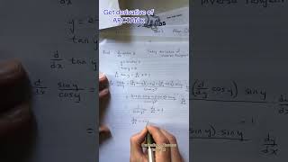 Inverse tangent #derivative #calculus #trigonometricalidentities #mathprocess #calculusconcepts
