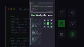 9 Dot Navigation Menu Using HTML CSS Cool #codinglife #javaprogramming #youtubeshorts