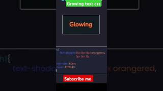 Glowing Text using Text shadow #css #propertiesLoader animation using CSS #css #coding #html5 #html