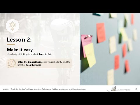 Lesson 2: Make it easy: Use design thinking to make it hard to fail.