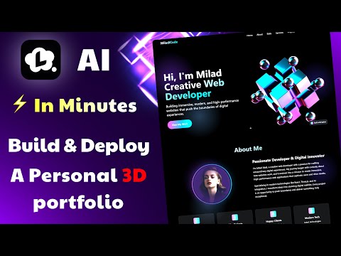 Build & Deploy Complete 3D Portfolio Website with Lumi AI | Full Beginner Tutorial