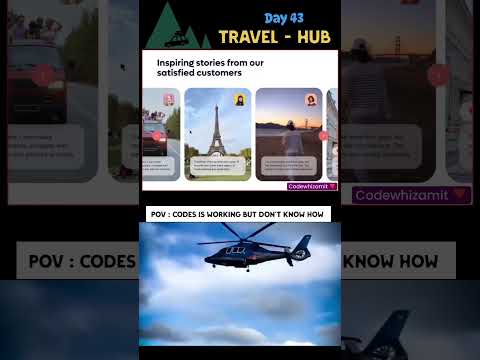 Day 43: Build a Travel Hub in 15 sec 🚀🗺️ #shorts #codewhizamit