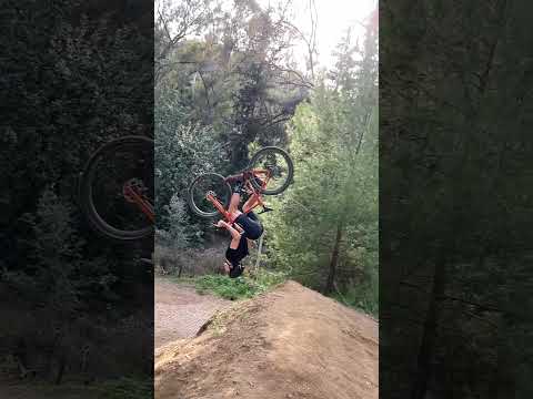 Soc Zotos backflips his @propain_bicycles  TERREL
