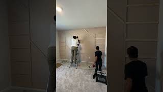 How to do an Accent Wall for a nursery 💕 #accentwall #diy #viral #shorts