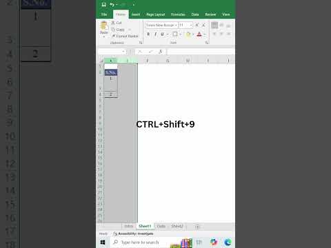 Excel Shortcut to Unhide Rows & Columns Instantly! 🔥 #shorts