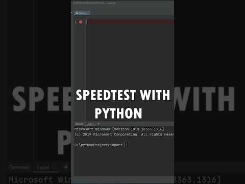 FIND INTERNET SPEED Using Python Program #shorts