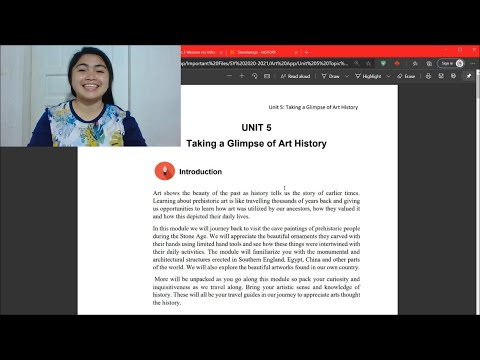 (Art Appreciation) Unit 5: Taking a Glimpse of Art History