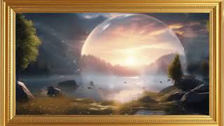 Gold Framed, TV Picture. Late Summer. Enchanted, Screensaver. #landscape#homedecor#video