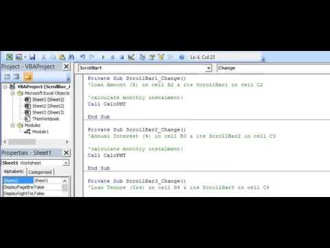 ActiveX Scroll Bar Event Procedure in Excel VBA