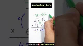 Cool Multiplication hack that will blow your mind!  #mathstricks #maths