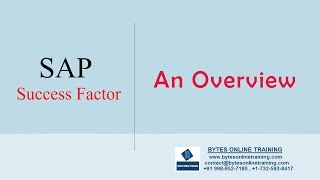 SAP SUCCESS FACTOR DEMO | Bytes Online Training
