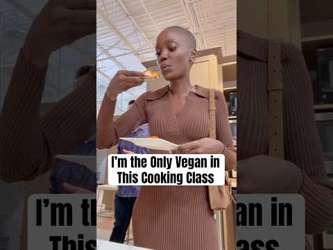 I’m the only vegan in this cooking class #vegan #theonlyvegan