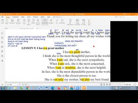 Phân tích ngữ pháp : I have a Great Mother