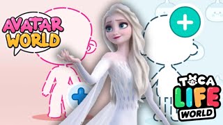 HOW TO MAKE ELSA FROZEN IN AVATAR WORLD AND TOCA BOCA WORLD 😍❄️