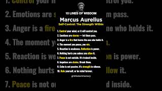 Control Yourself, or Be Controlled. #marcusaurelius