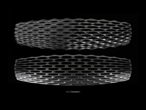 3D Parametric Grille - Wireframe Morphing Animation