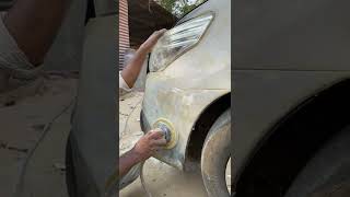 Car body sanding process before painting