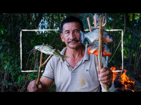 Catching dangerous PIRANHAS For DINNER | Jungle Stories part 4