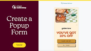 Create a Popup Form in Mailchimp