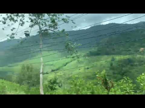 Admiring Vietnam’s mountain scenery from a bus
