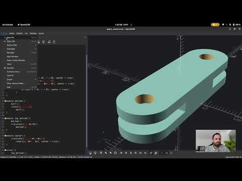 Coding Sessions - EP09: 3D design of a GoPro mount adapter.