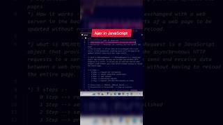 Ajax In JavaScript #shortsfeed #shortsyoutube #shortsviral #shorts #short #youtube #youtubeshorts