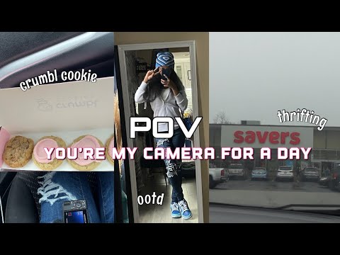 POV: you’re my camera for a day | crumbl cookie, thrifting, ootd & more