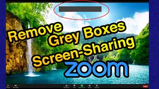 How to Remove Zoom Grey Box when Screen-sharing in ZOOM due to Notifications, Alerts and Overlaps