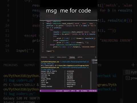 wifi password hack || wife password hack using paython || hacking 2023#hap #hacking #tranding
