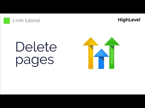 How To Delete Website Pages | GoHighLevel Tutorial