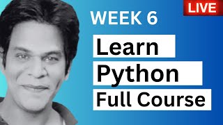 Week 6 : Python Live Session