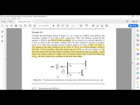 Overcurrent Protection of Main Bus by Time Delay Relay Lecture Part1