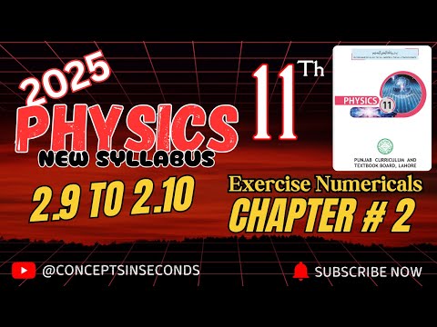 Physics Numerical Chapter 2 | Class 11 Physics new book 2025 |Chapter 2 Numerical problem 2.9 & 2.10