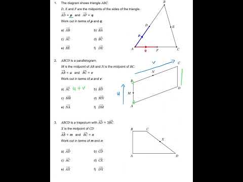 Basic Vector Problems Part 2 #gcsemath #maths#vector  #gcse #geometry